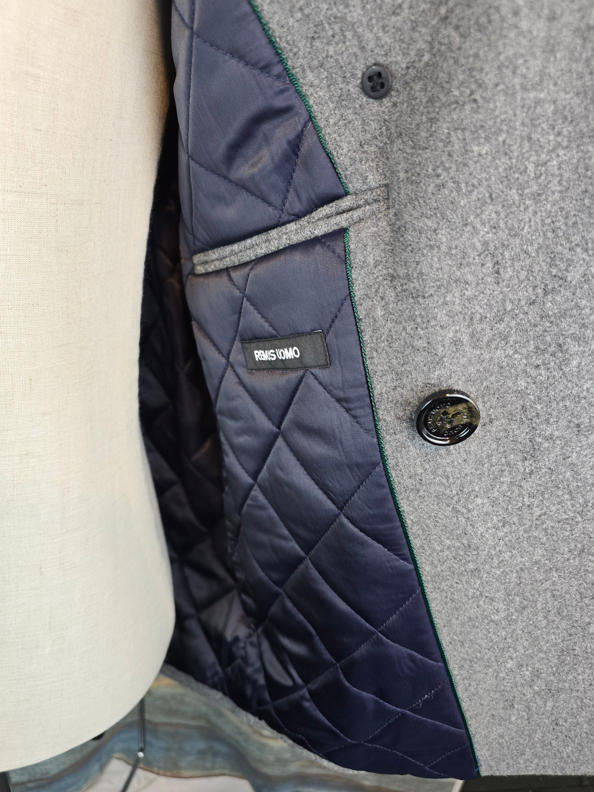 Remus Uomo Regular Fit Wool-Mix Tailored Coat