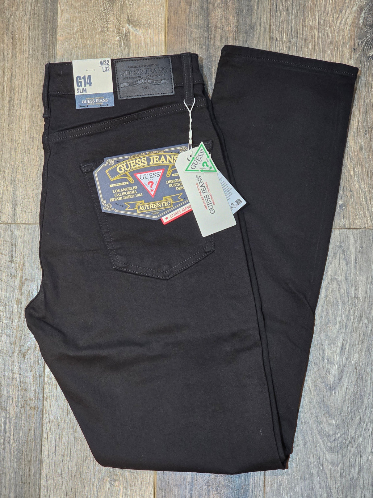 Guess Jeans G14 Slim Fit Airwashed Denim - Black