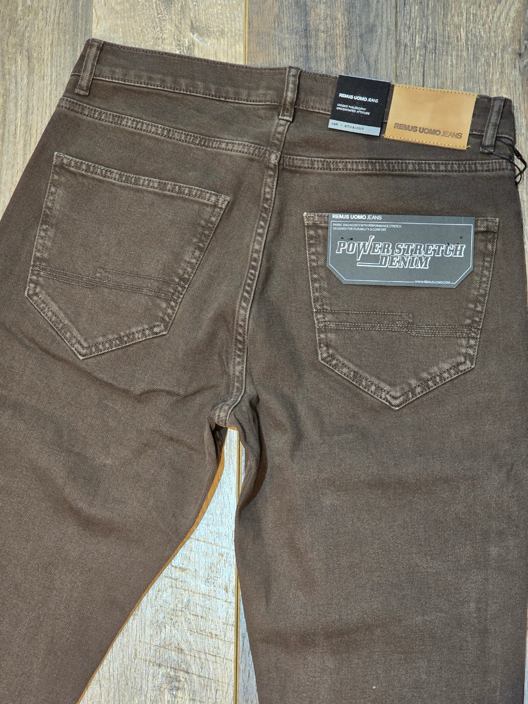 Remus Uomo Roman Straight Fit/Power stretch Coffee jeans