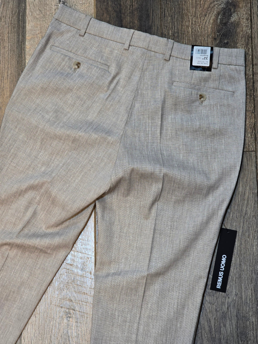 Remus Uomo Tapered Fit Fawn Linen blend Suit