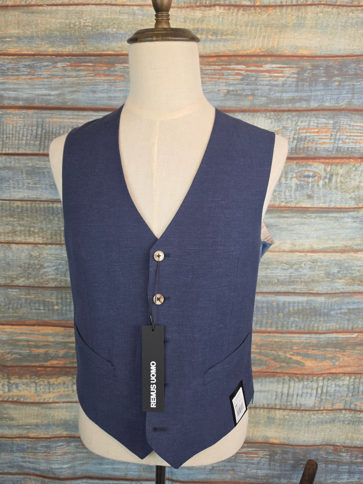 Remus Uomo Tapered Fit Linen-Blend 3 pci Suit