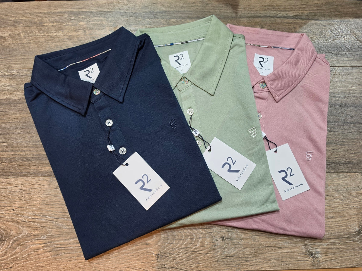 R2 - Amsterdam Short Sleeve lightweight Travel polo