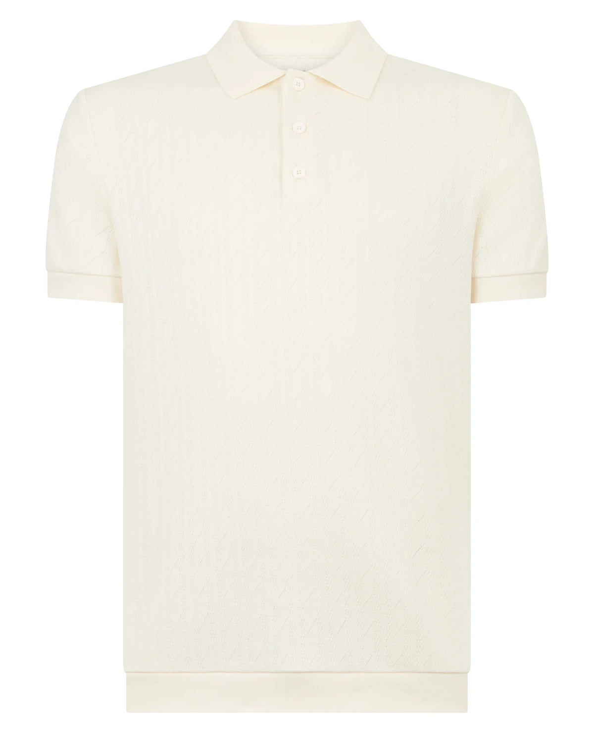 Remus Uomo Cable Patterned Cotton Polo Shirt