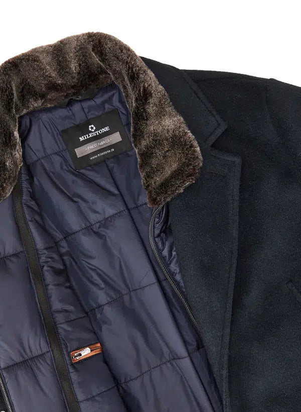 MILESTONE Enrico 3/4 coat with removable trim