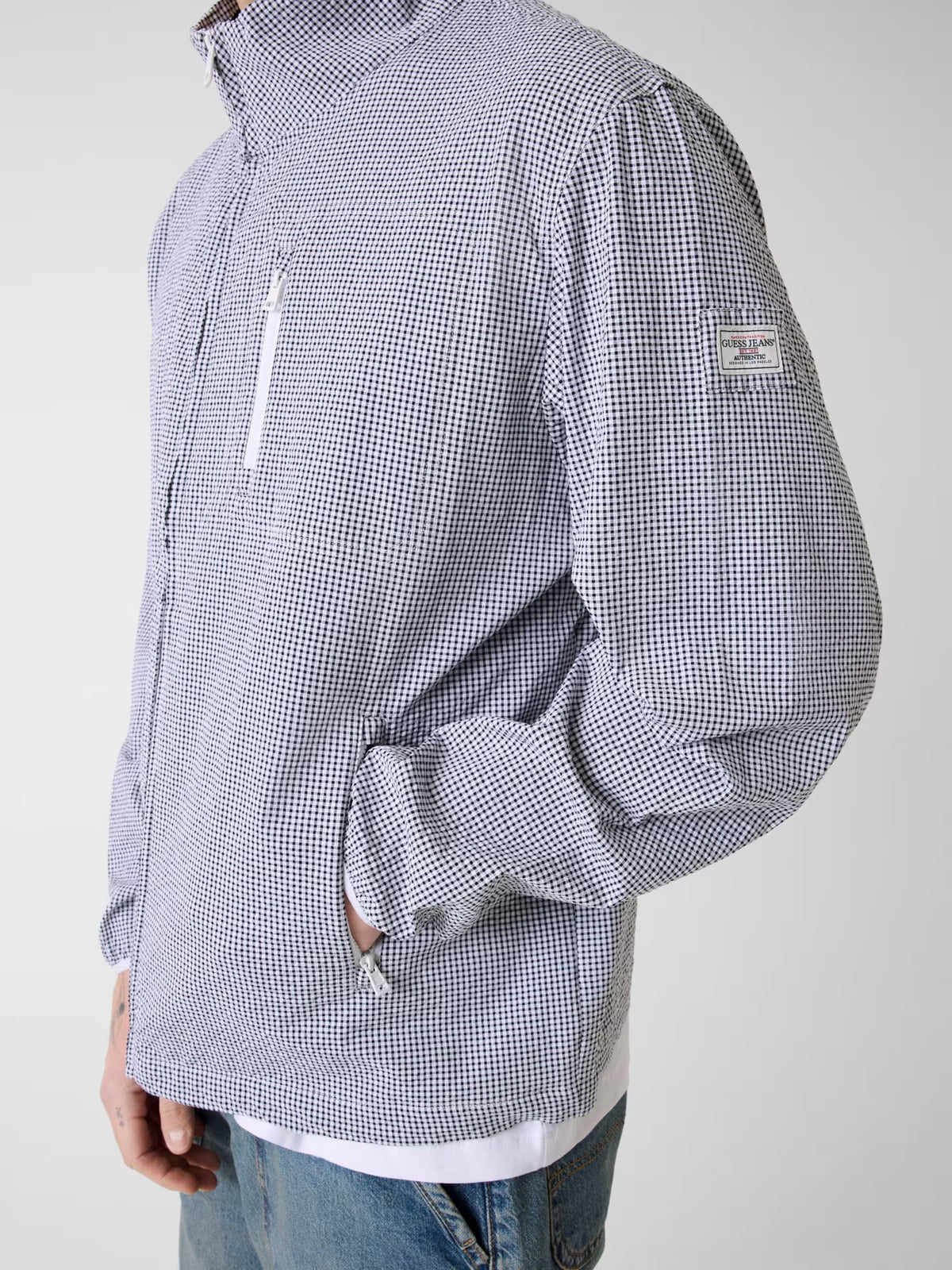 Guess Jeans light weight check seersucker Jacket