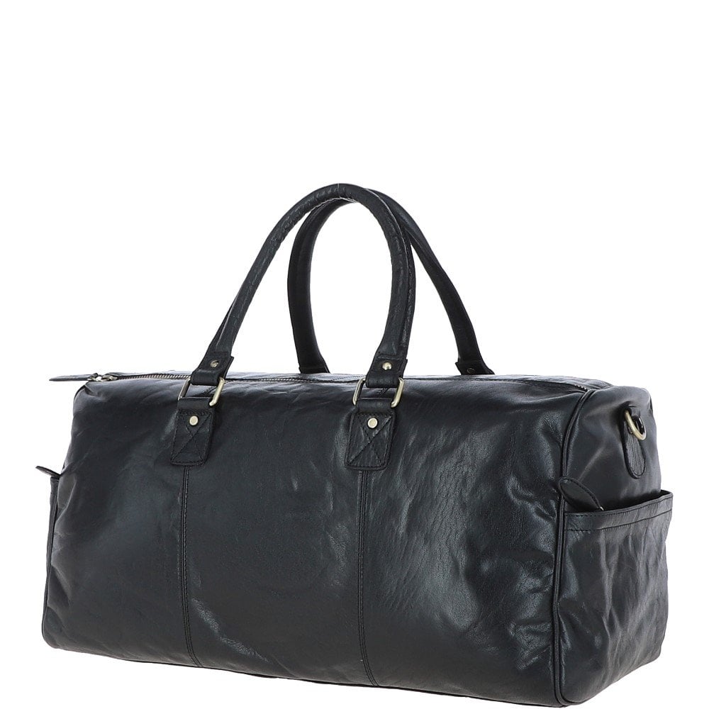 Ashwood Large Leather double zipped Holdall