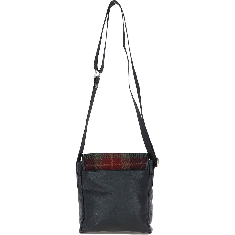 Ashwood Leather x Harris Tweed Bodybag Black/Green/Red
