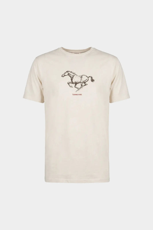 TRAMAROSSA JUSTIN White T-shirts with BUTTERHORSE Print
