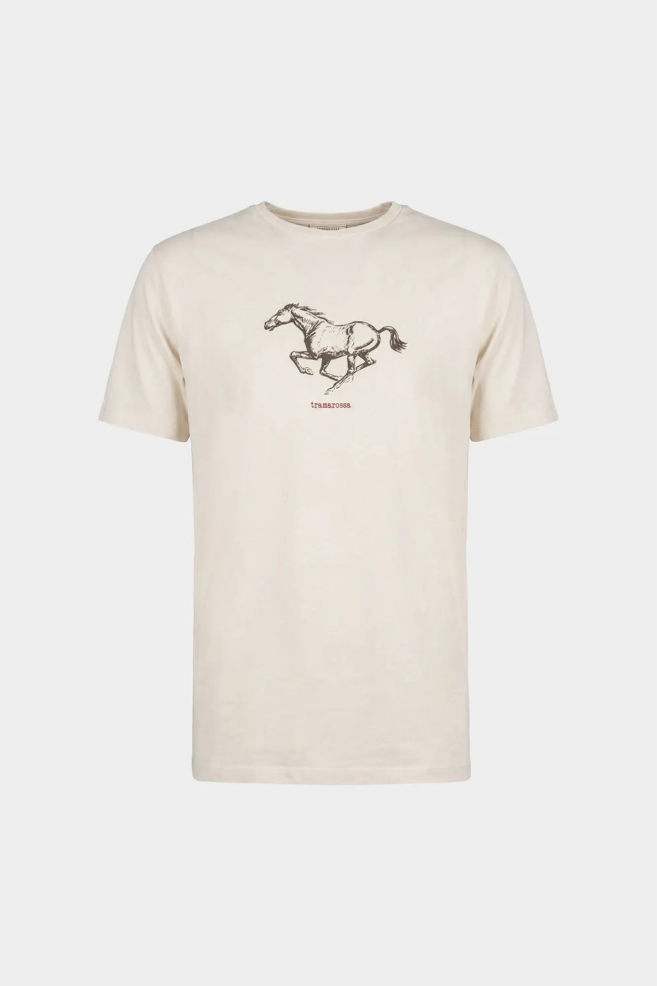 TRAMAROSSA JUSTIN White T-shirts with BUTTERHORSE Print
