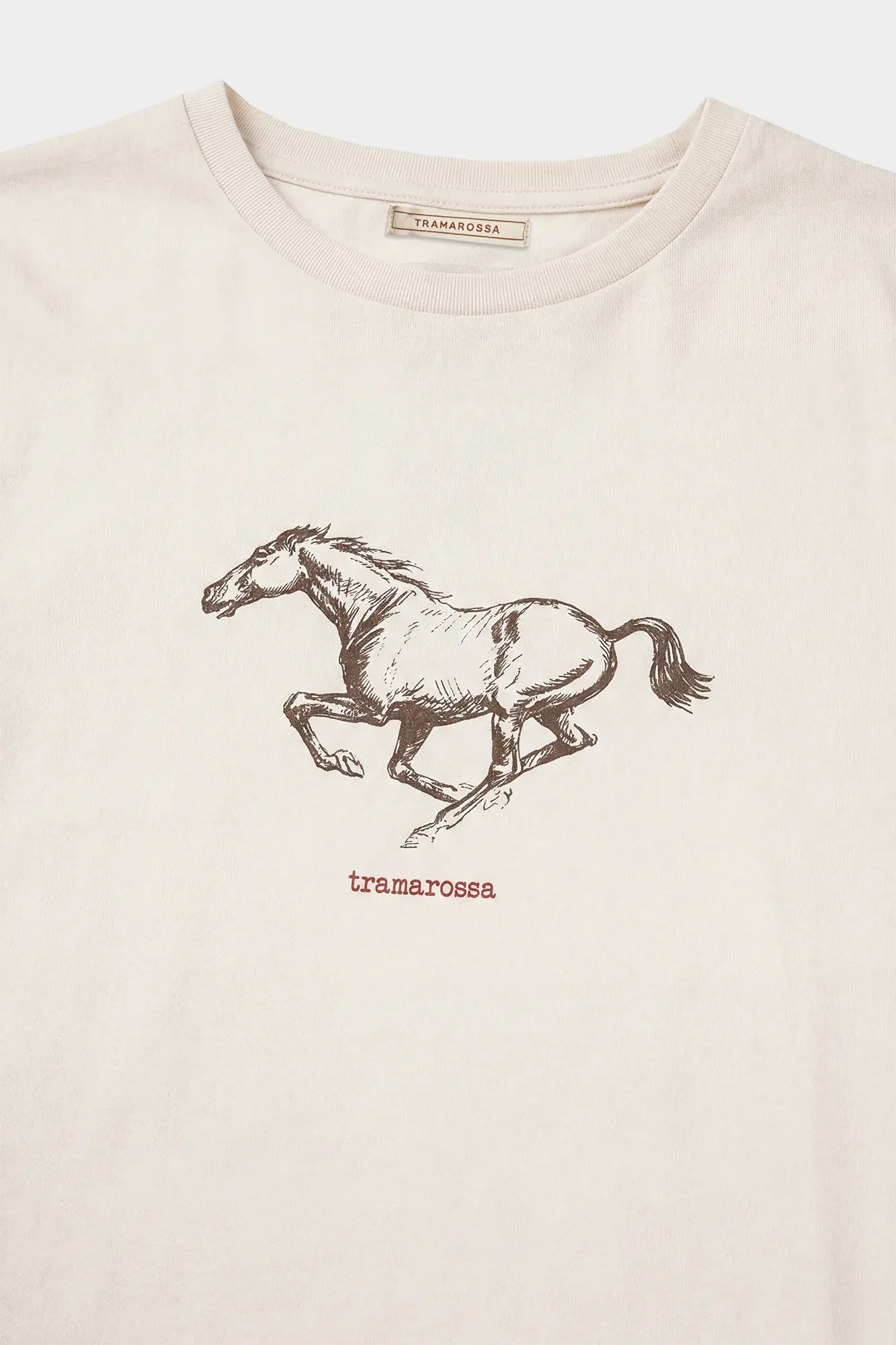 TRAMAROSSA JUSTIN White T-shirts with BUTTERHORSE Print