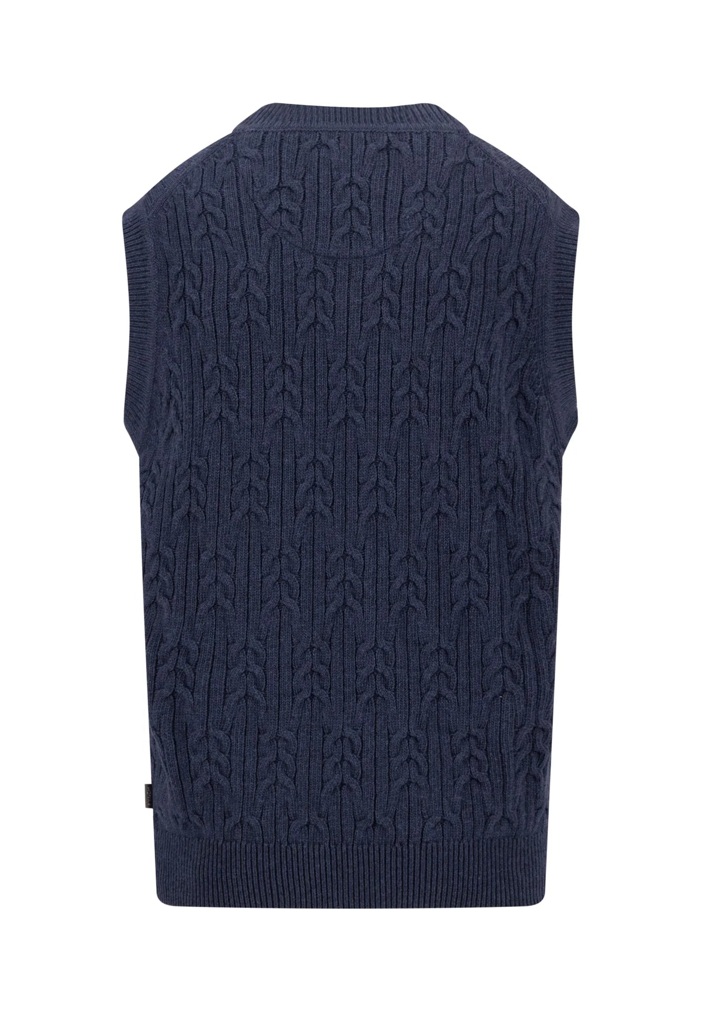 FYNCH-HATTON Cable V-Neck Cotton and Wool Slip Over