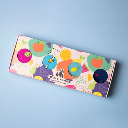 SWOLE PANDA Fruity Sock Box - 4 Pairs