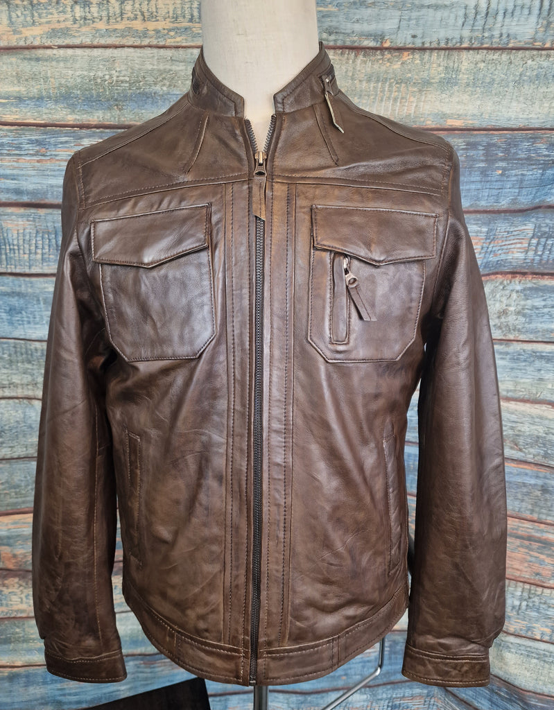 Ashwood Leather Brown Biker Bomber Jacket – Retreat Clothing