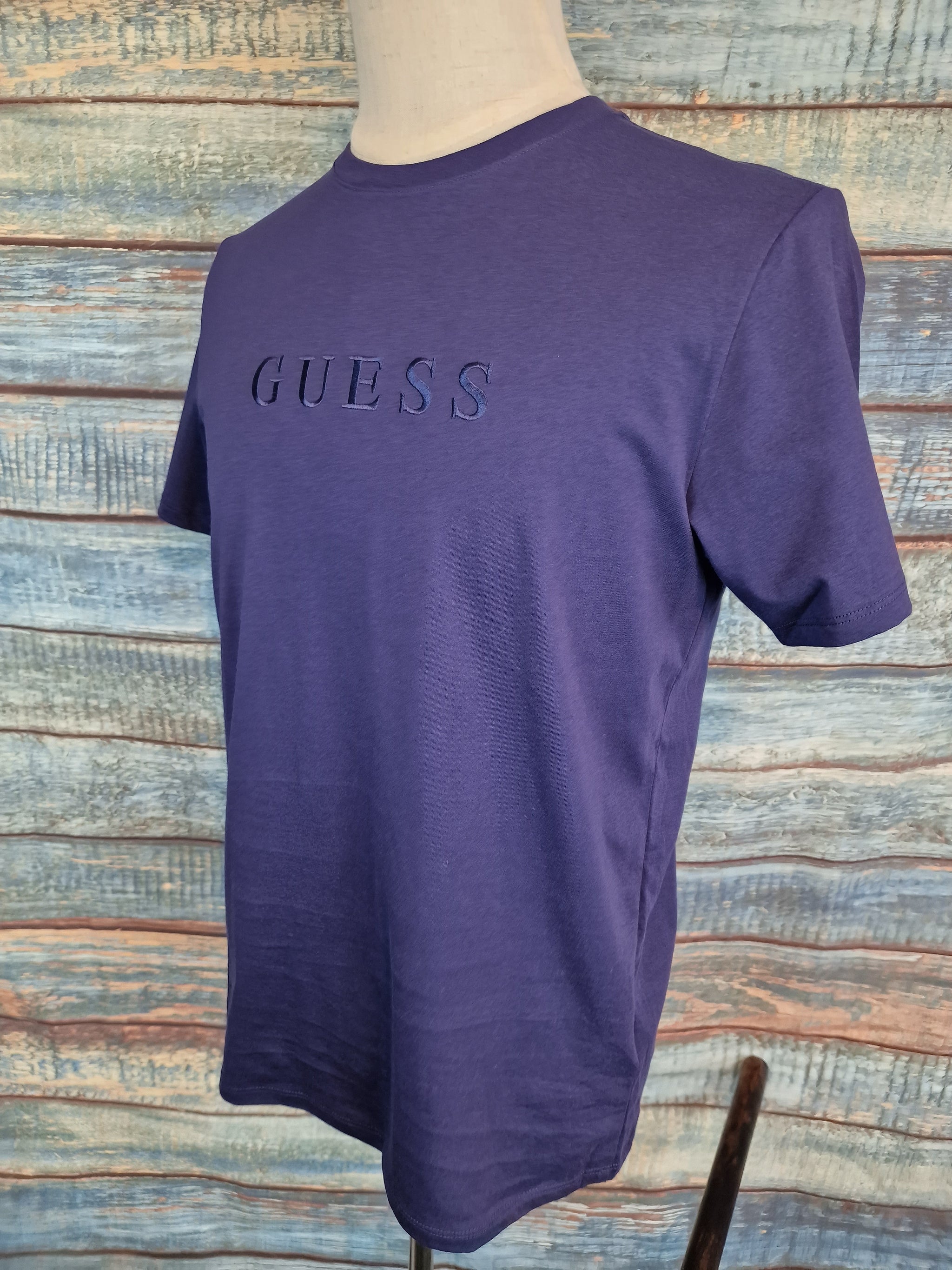 Guess st james striped tee clearance purple