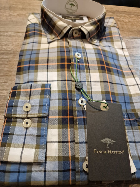 FYNCH-HATTON All Season Big Check – Camicia Uomo In Cotone, Taglio Dritto, Fantasia A Quadri Grandi - 3