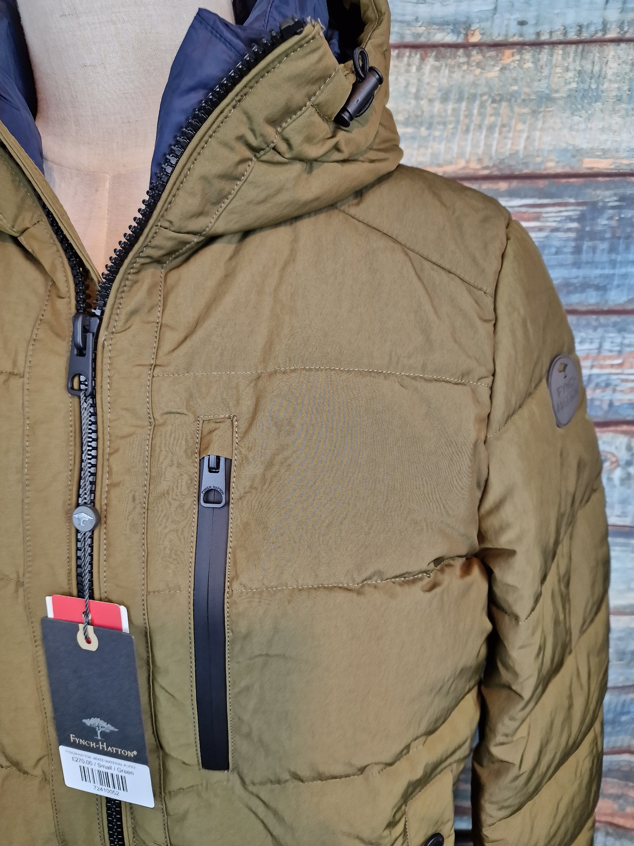 FYNCH-HATTON  MIXED MATERIAL PUFFER JACKET