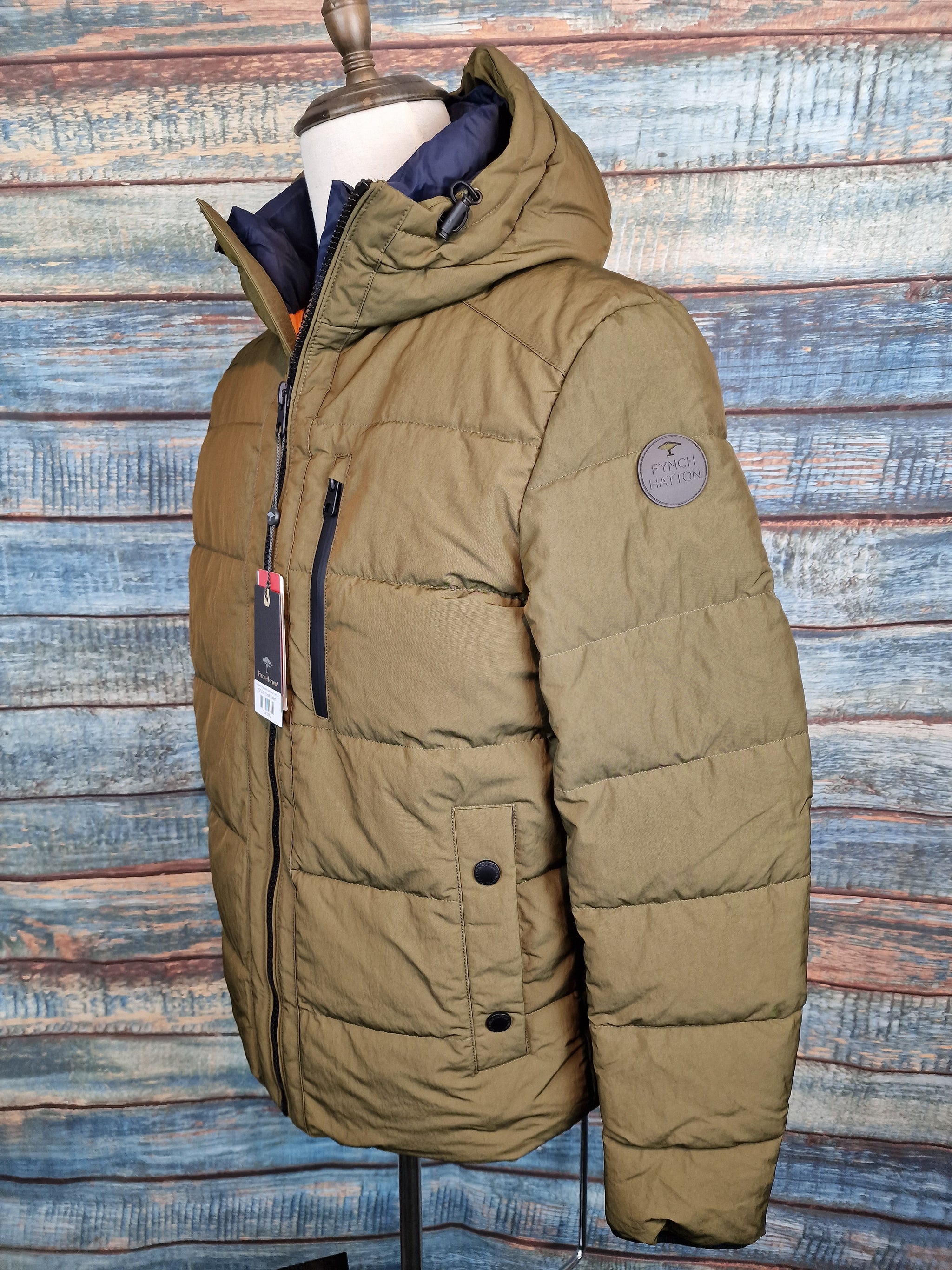 FYNCH-HATTON  MIXED MATERIAL PUFFER JACKET