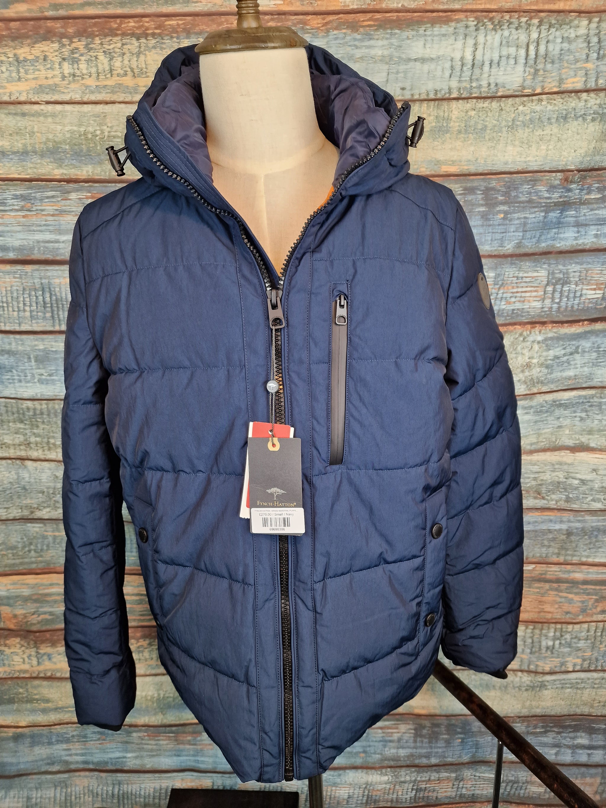 FYNCH-HATTON  MIXED MATERIAL PUFFER JACKET