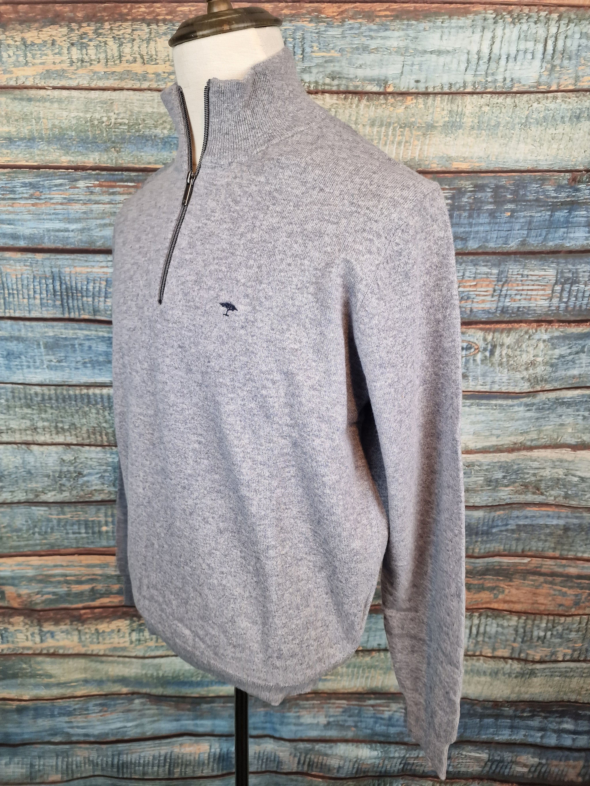 FYNCH-HATTON LAMBSWOOL 1/4 ZIP JUMPER