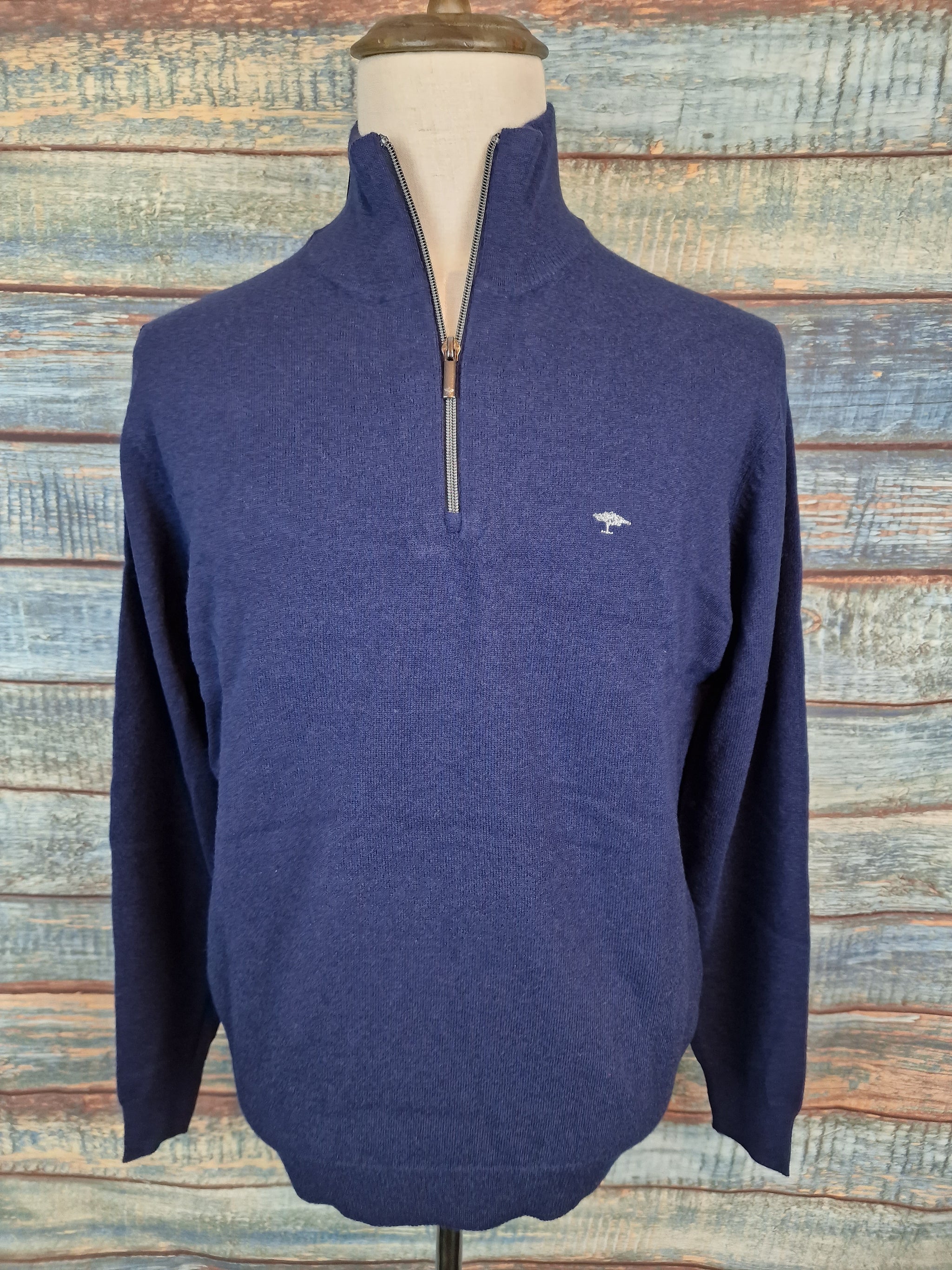 FYNCH-HATTON LAMBSWOOL 1/4 ZIP JUMPER