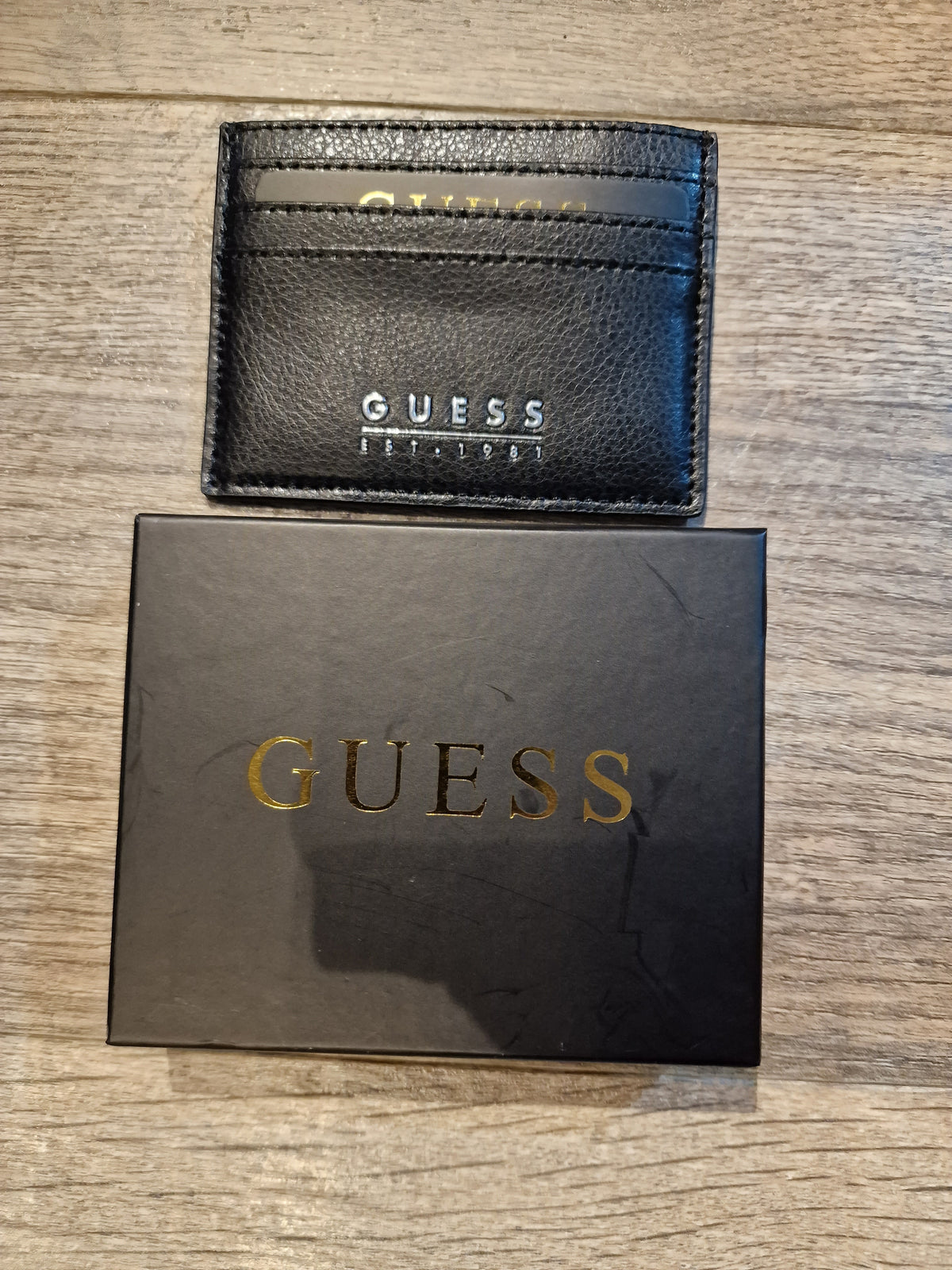 Guess Fidenza genuine leather Credit Card holder