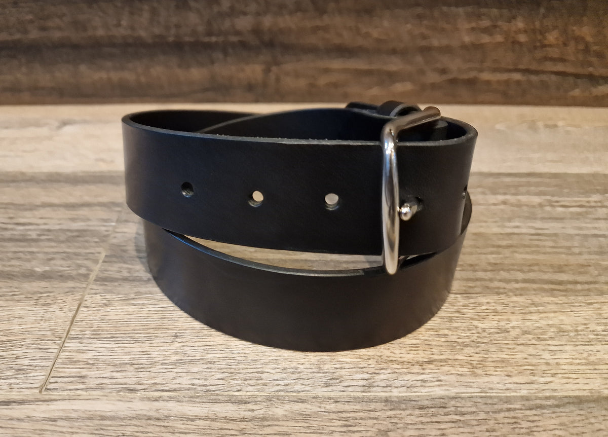 Retreat Clothing Handmade 35mm Black Leather Belt