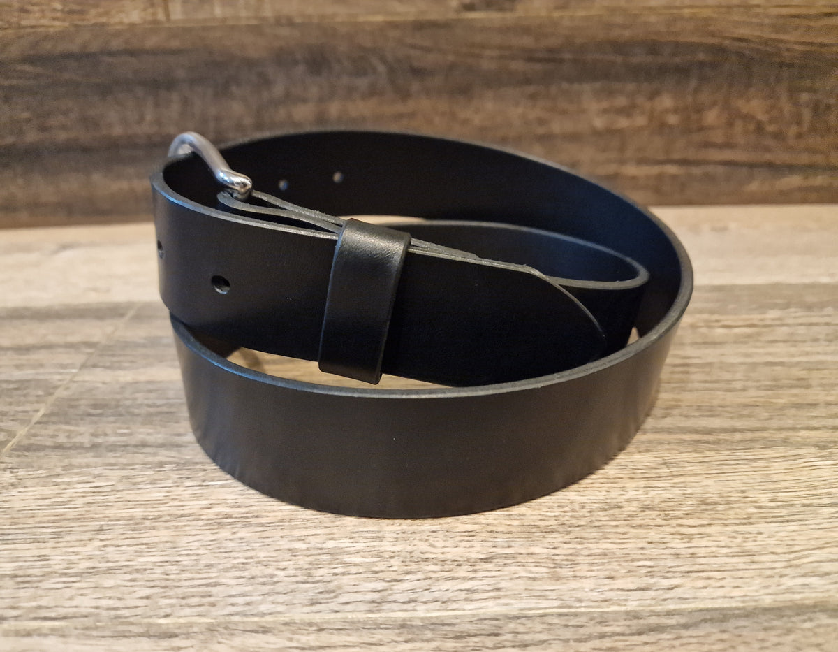 Retreat Clothing Handmade 35mm Black Leather Belt