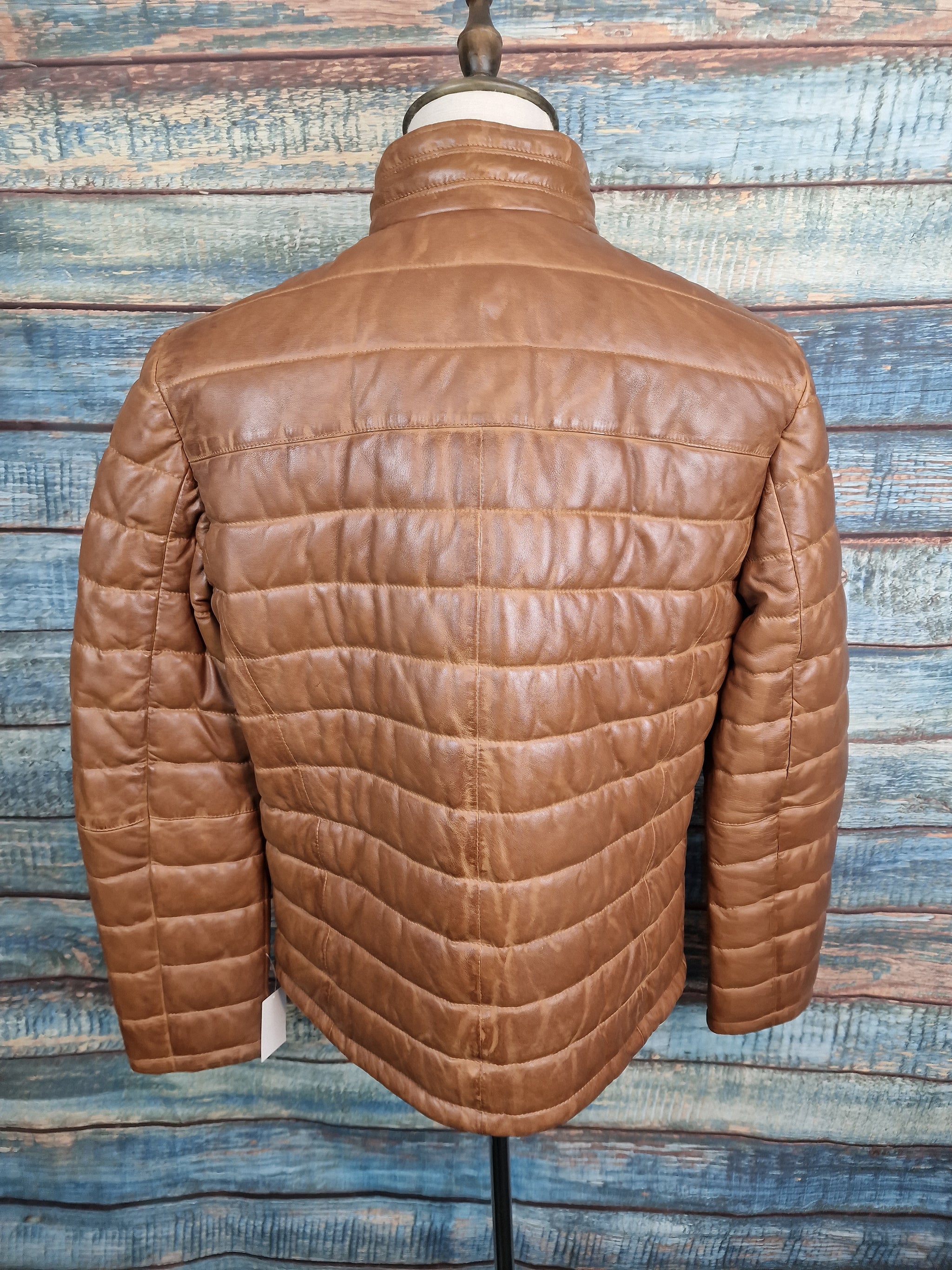 Trapper "Massimo" Leather Jacket - Cognac