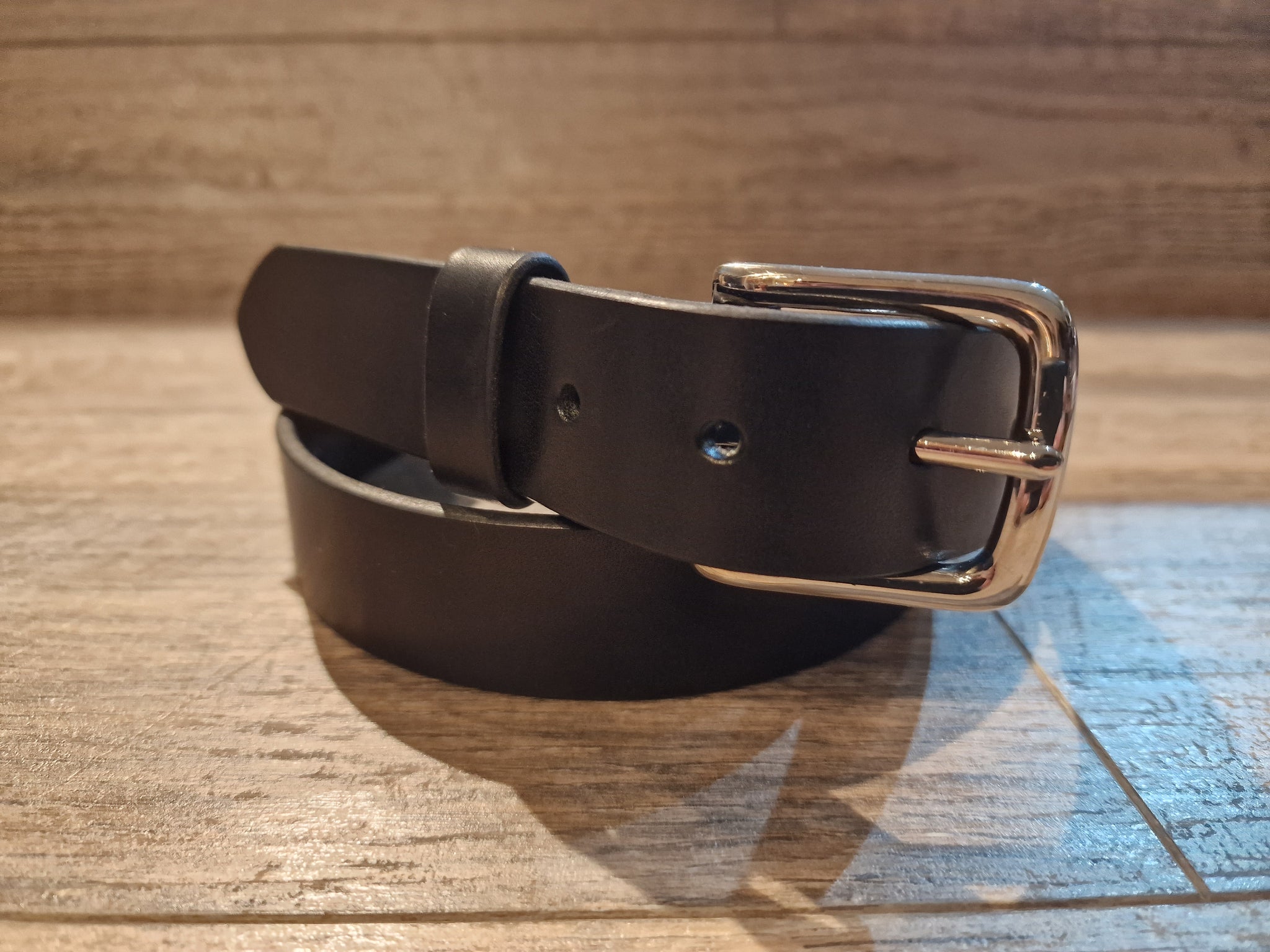 Retreat Clothing Handmade 32mm Black Leather Belt