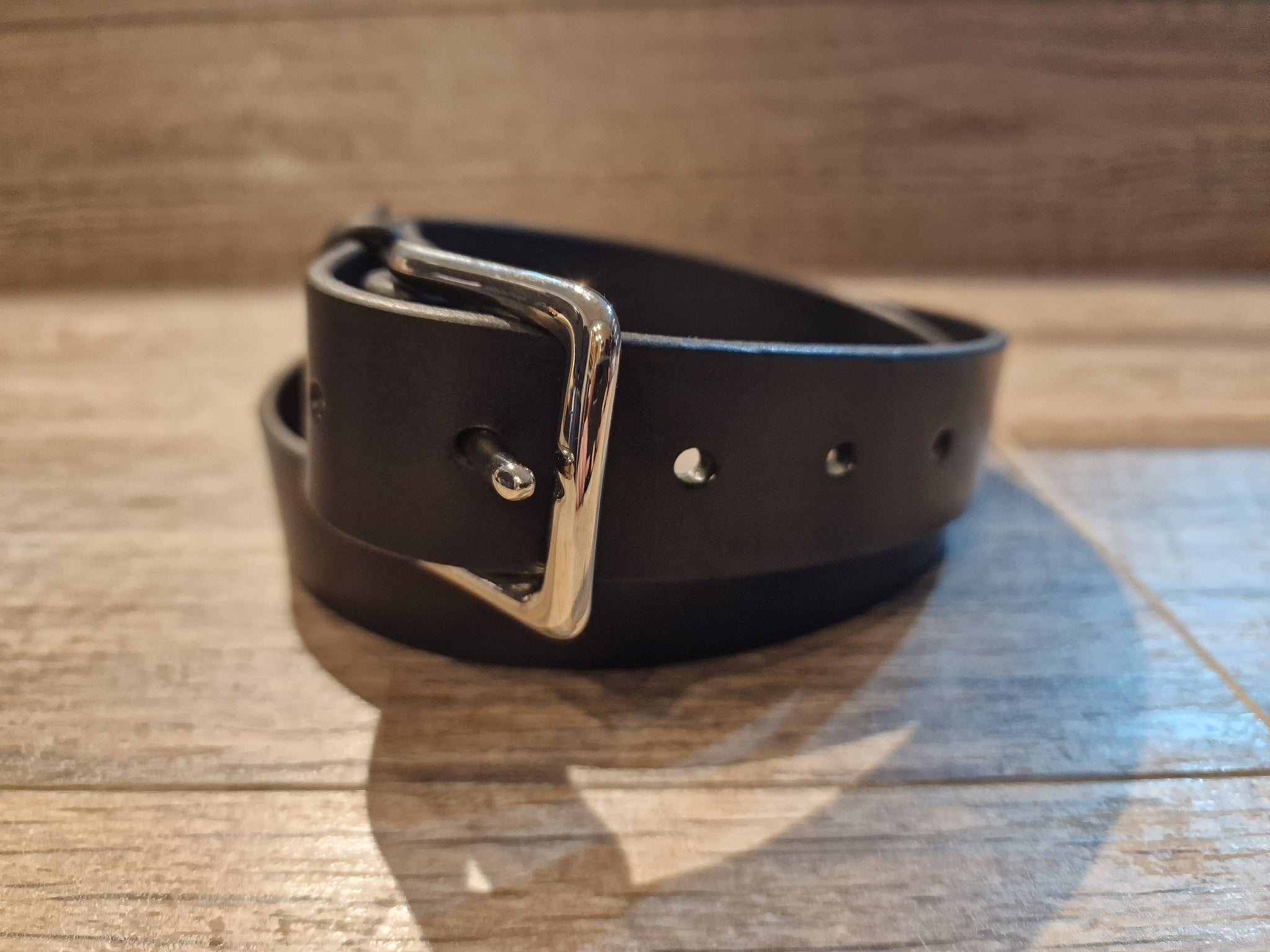 Retreat Clothing Handmade 32mm Black Leather Belt