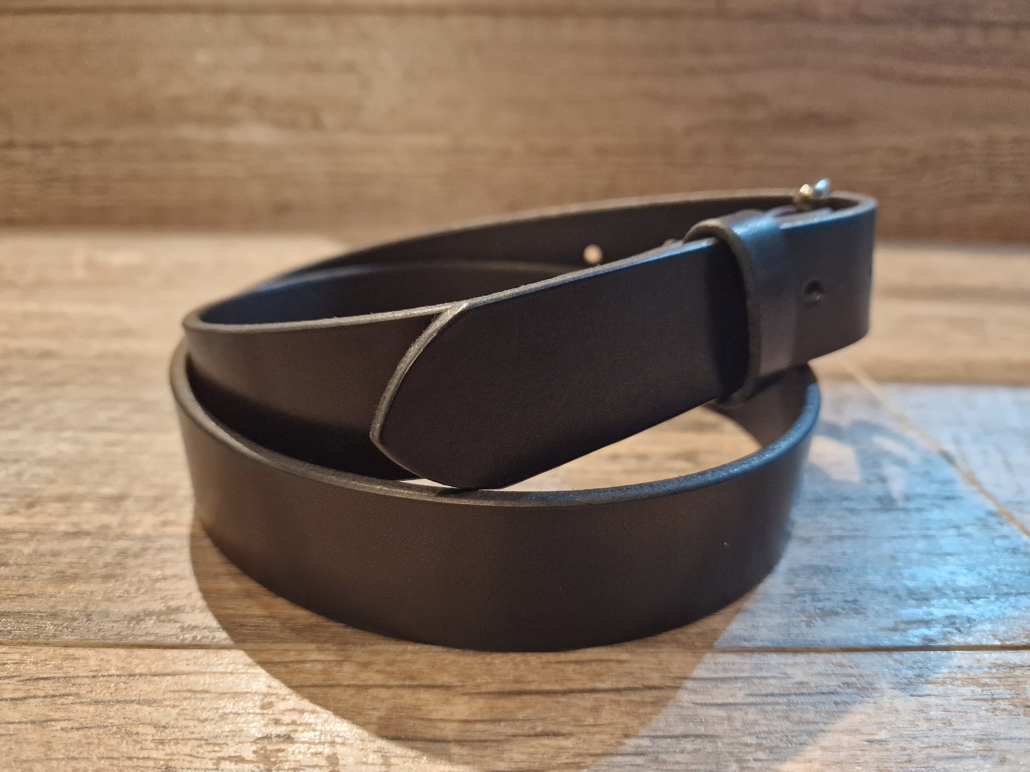 Retreat Clothing Handmade 32mm Black Leather Belt