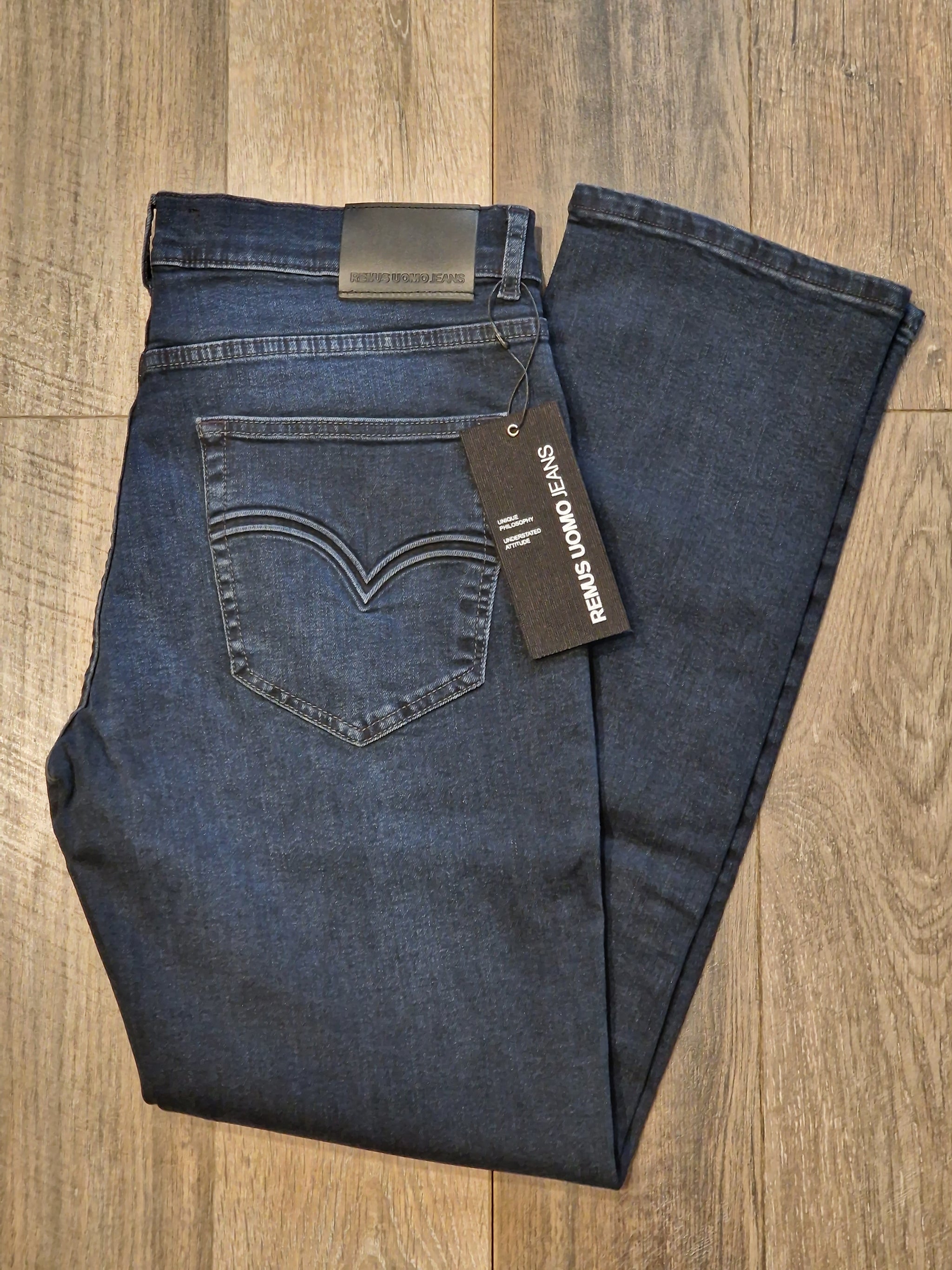 Remus Uomo Jeans - straight leg/stretch Mid wash jeans