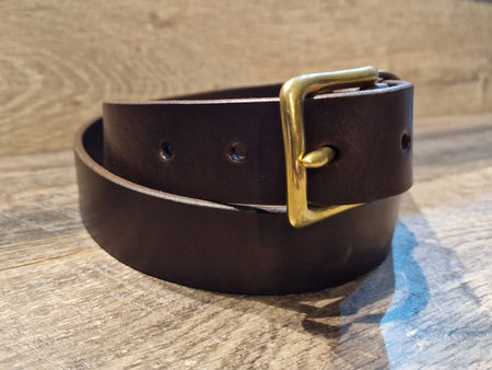 Retreat Clothing Handmade 32mm brown Leather Belt
