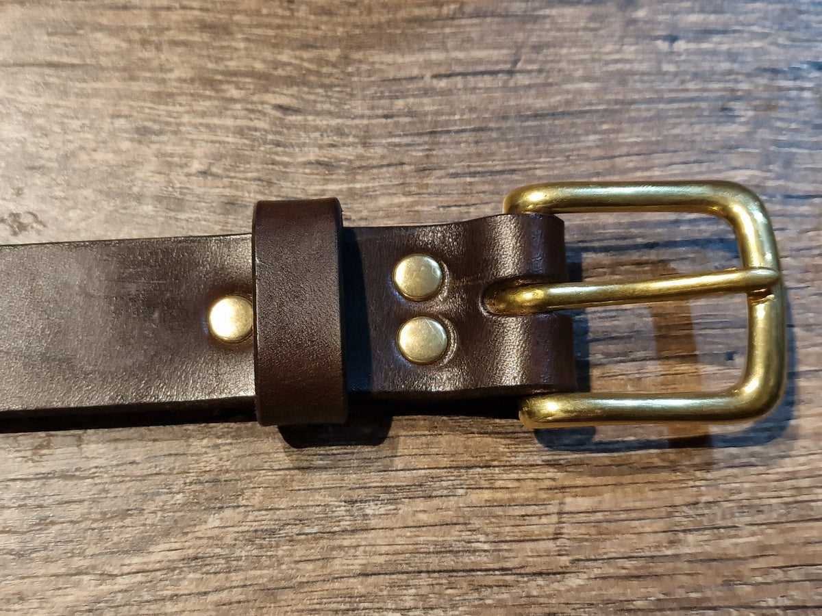 Retreat Clothing Handmade 32mm brown Leather Belt