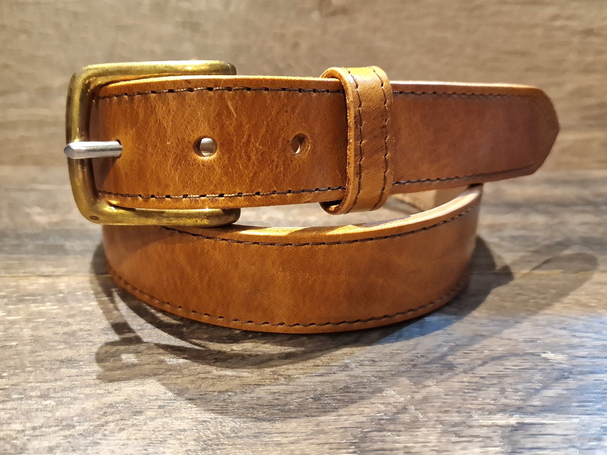 Retreat Clothing Handmade 32mm Tan Leather Belt