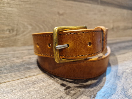 Retreat Clothing Handmade 32mm Tan Leather Belt