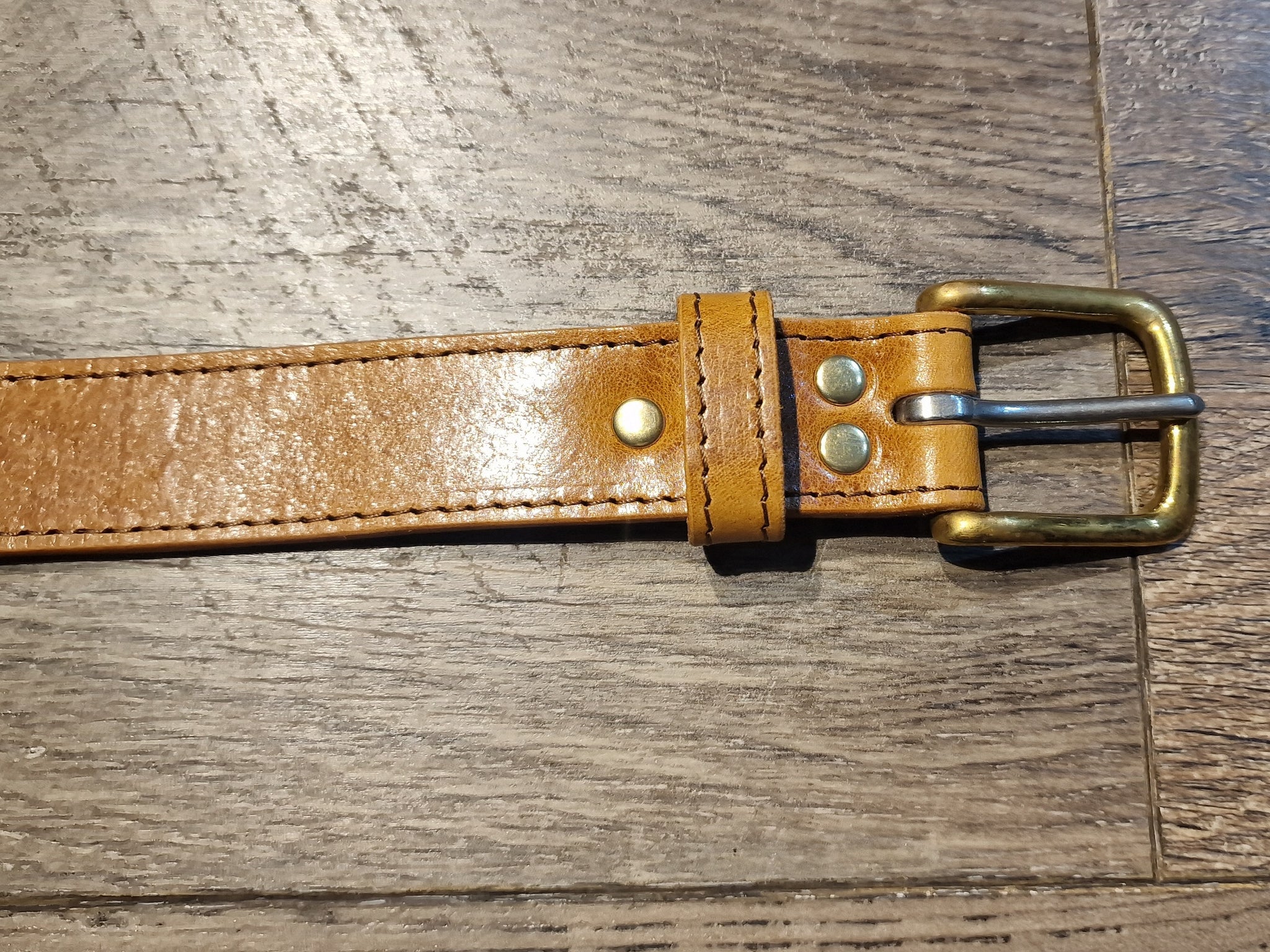 Retreat Clothing Handmade 32mm Tan Leather Belt