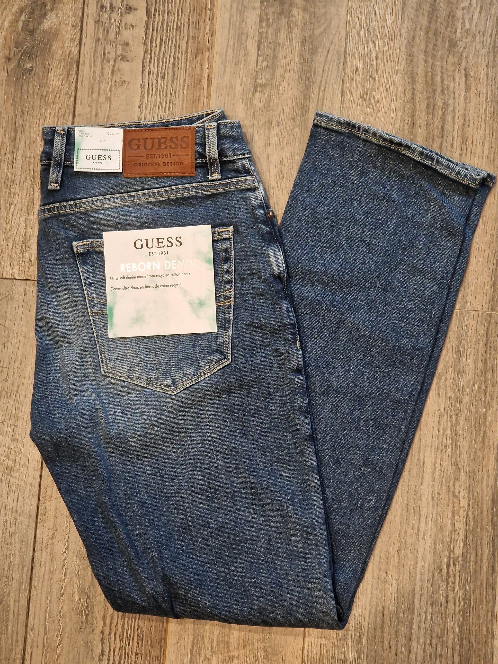 Guess "Angles" Slim Fit Light Wash Denims