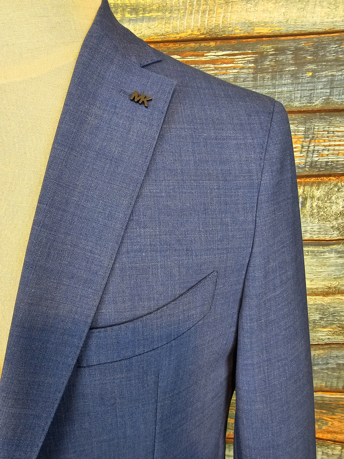 MICHAEL KORS Mid Blue Performance Stretch Suit