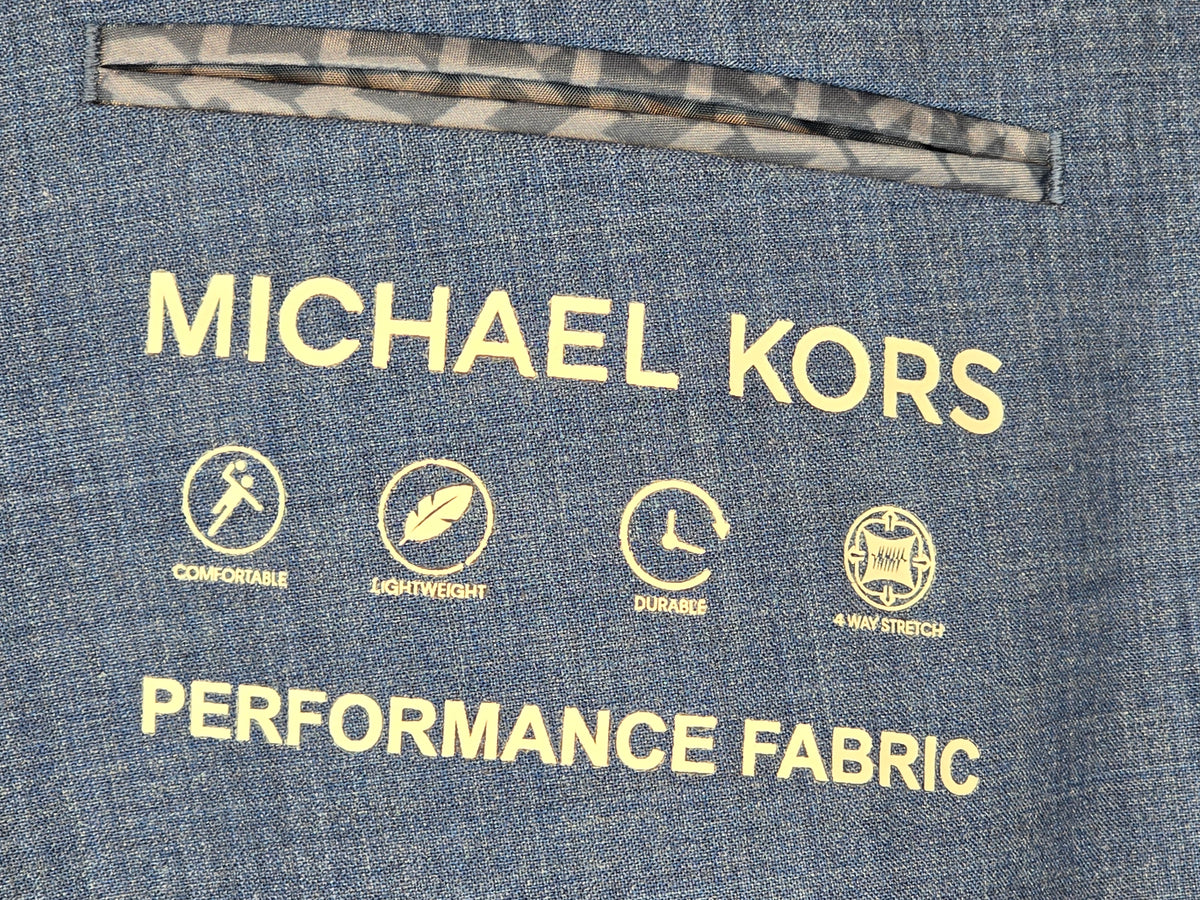 MICHAEL KORS Mid Blue Performance Stretch Suit