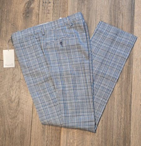 Mazzelli "Lanificio fabric" Cotton/Linen overcheck Trousers