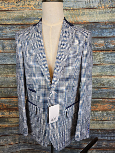 Mazzelli "Lanificio fabric" Cotton/Linen overcheck Jacket