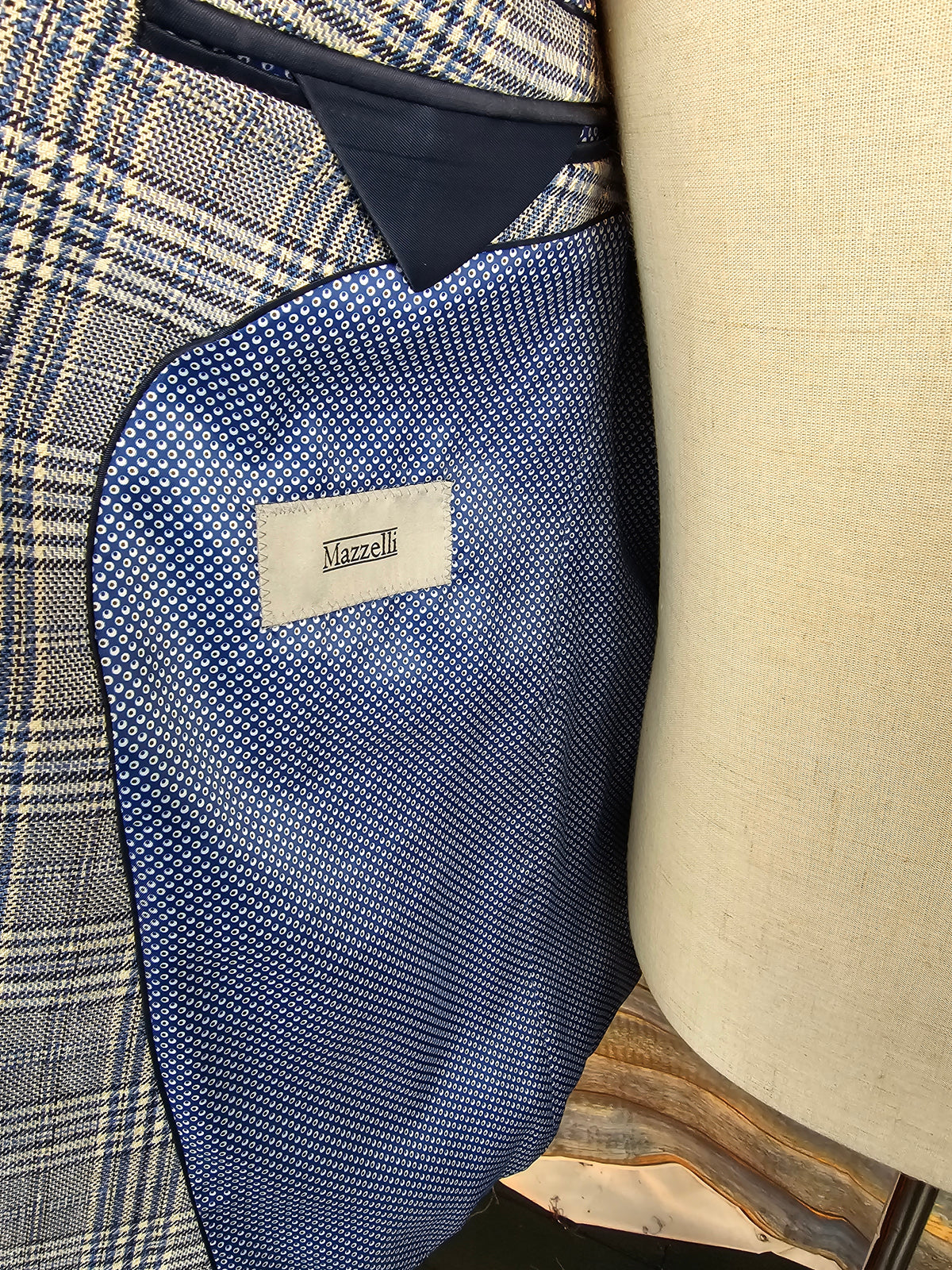 Mazzelli "Lanificio fabric" Cotton/Linen overcheck Jacket