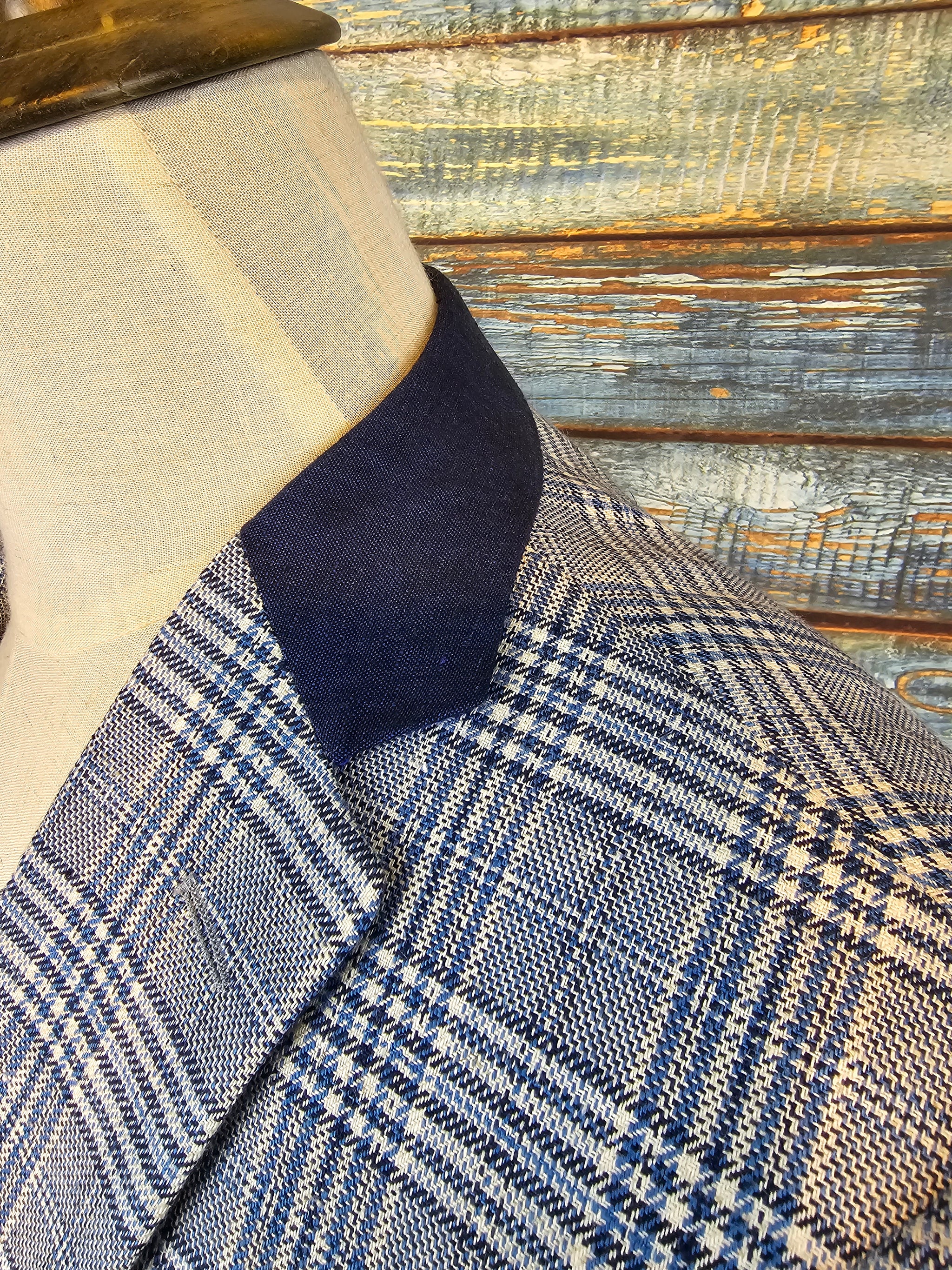 Mazzelli "Lanificio fabric" Cotton/Linen overcheck Jacket
