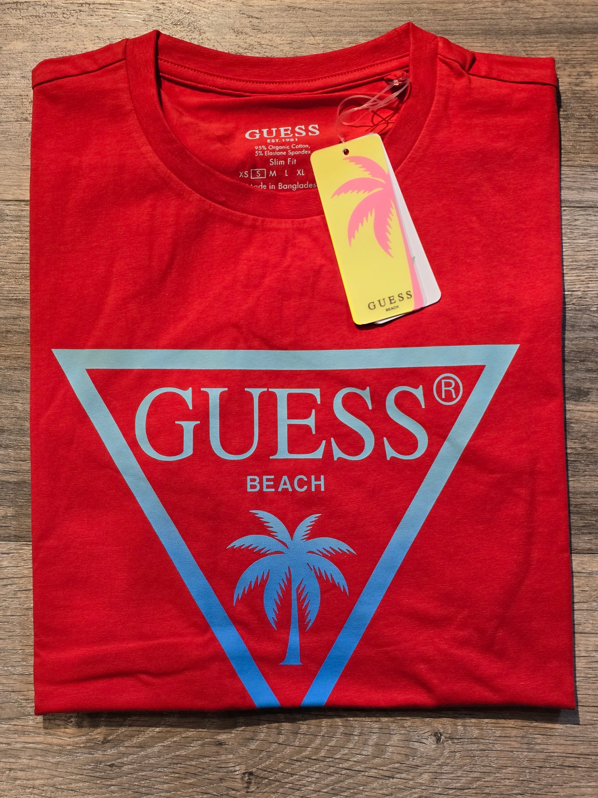 Guess beach palm tree crewneck T-shirt