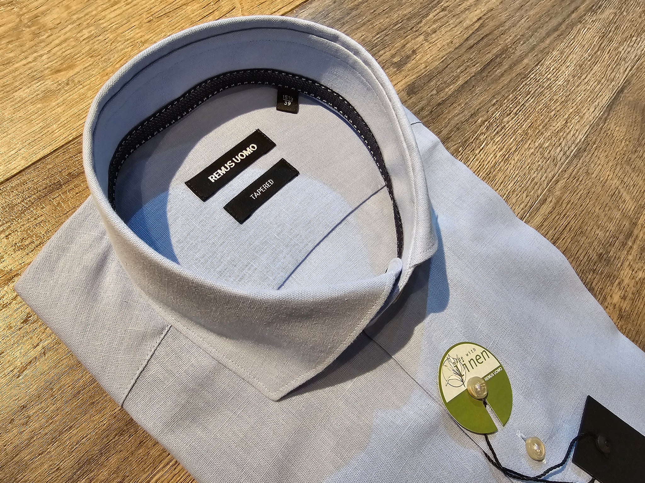 Remus Uomo Tapered Fit Cotton Linen Mix Shirts