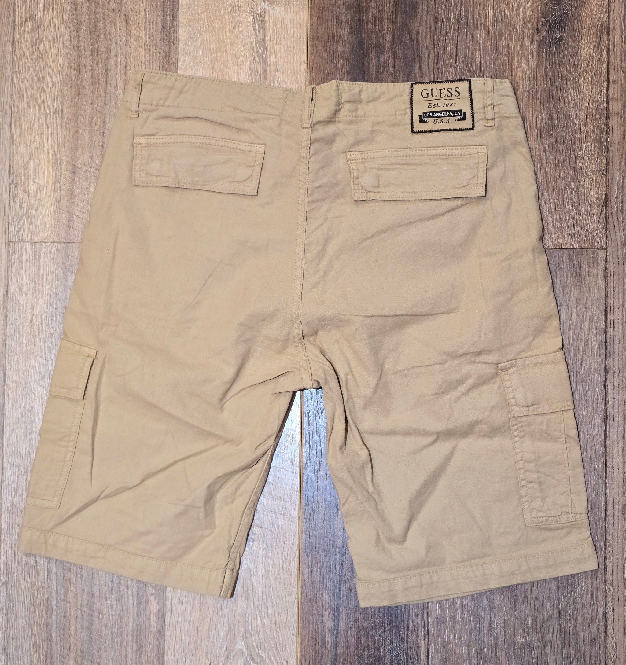 Guess linen shorts deals