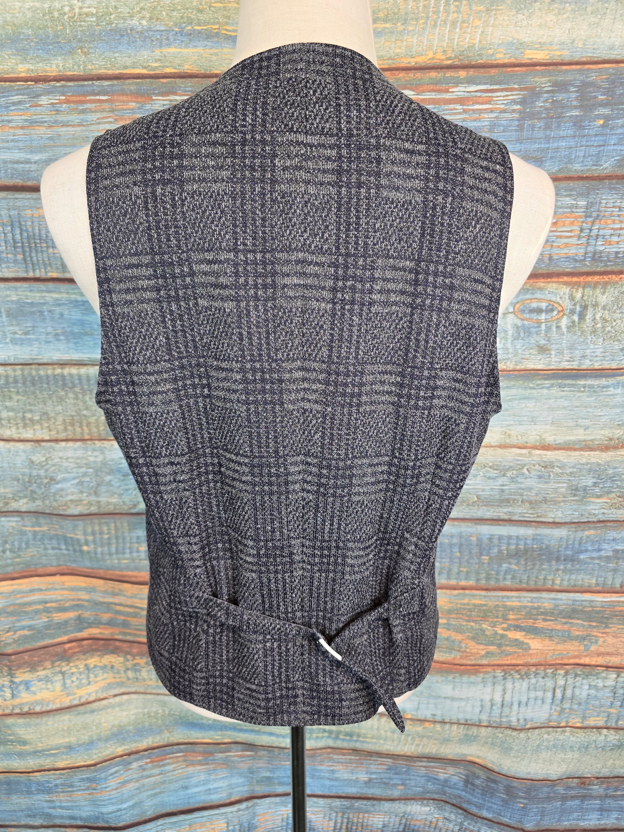 Roy Robson Regular Fit Check Jersey Waistcoat