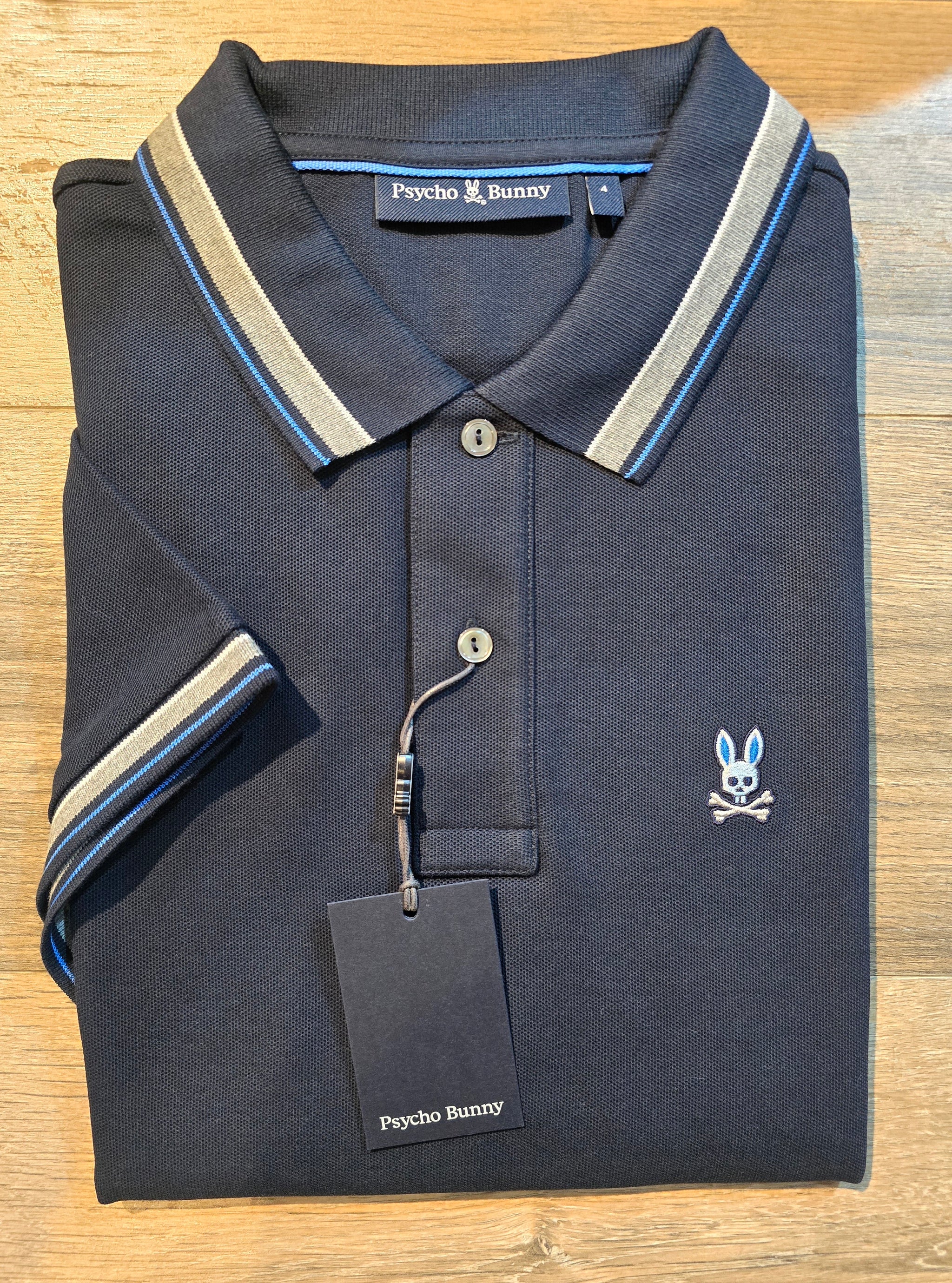 PSYCHO BUNNY RockPort Pique tipped Polo