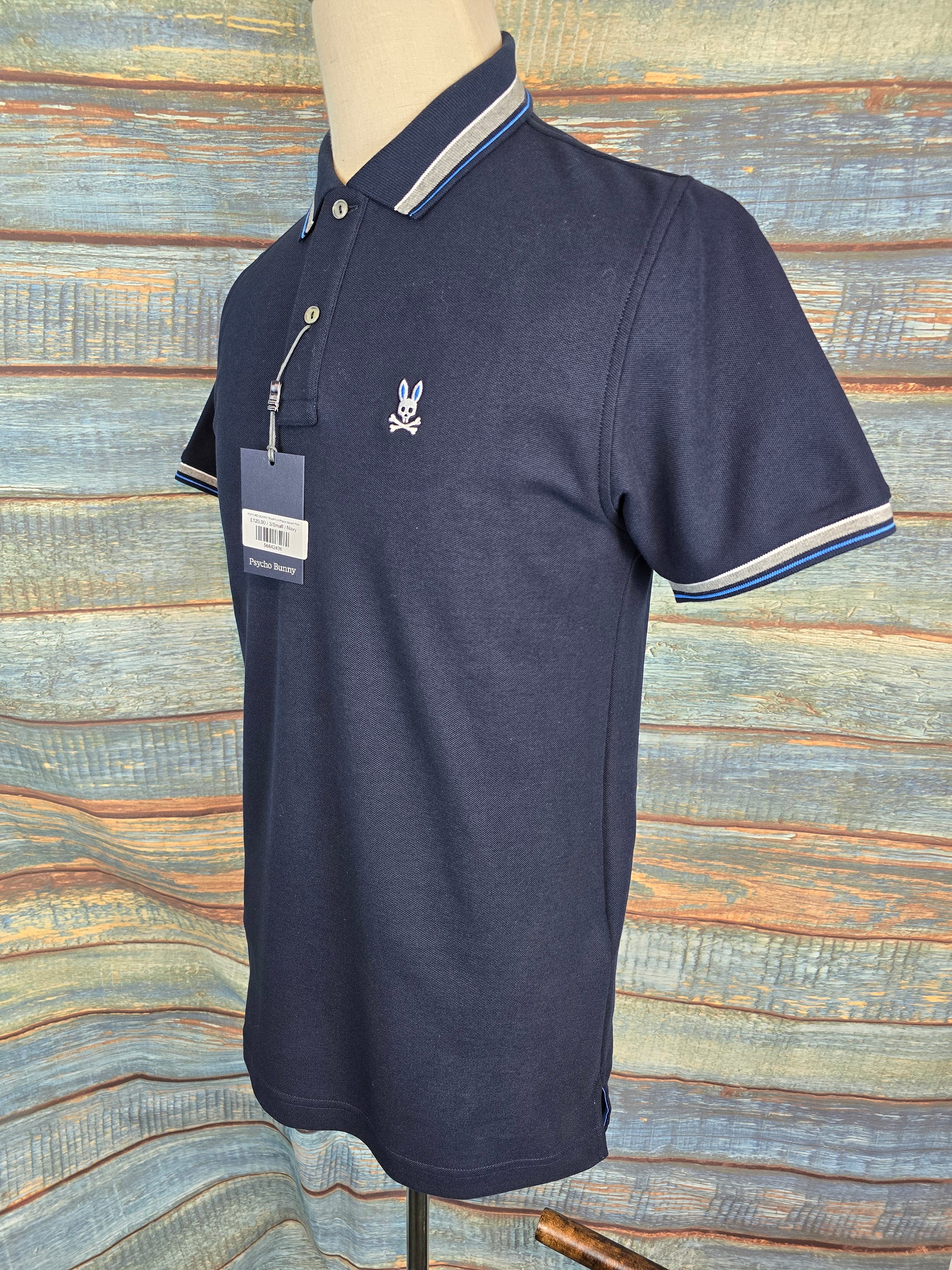 PSYCHO BUNNY RockPort Pique tipped Polo